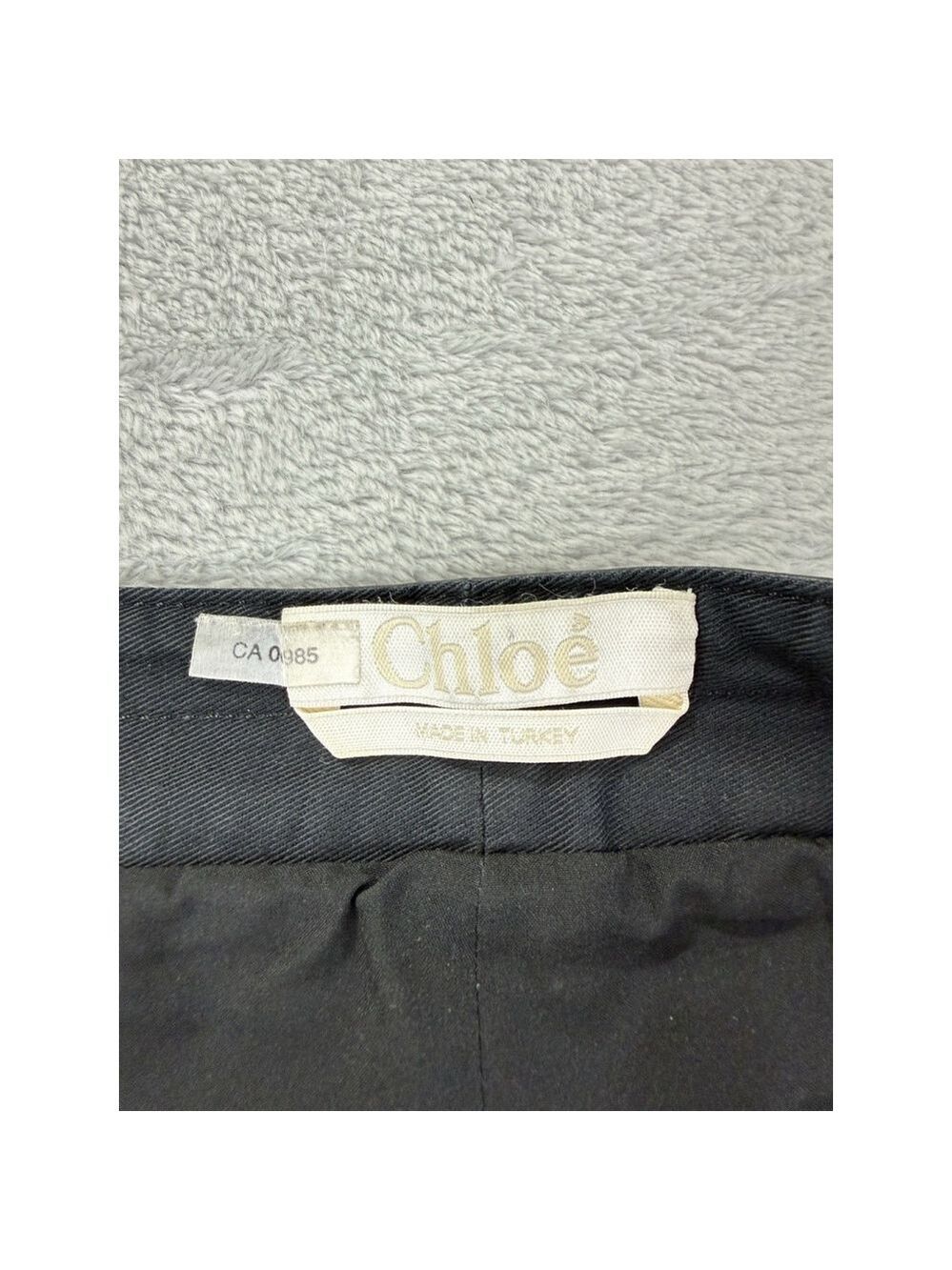 Chloe Women's Size 36 EU 100% Calfskin Leather Rare Designer Ankle Zip Pants - Picture 2 of 16